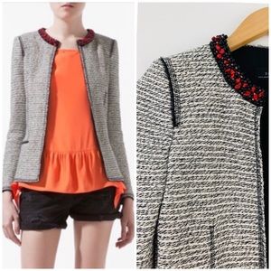 Zara Embellished Collar Jacket